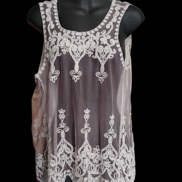 ECLIPSE | ✨HOST PICK✨ Whimsical Fairy Goth Balletcore Sheer Lace Top | Size Med - Picture 2 of 6